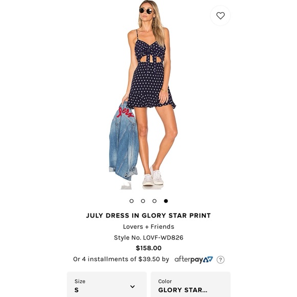🚫SOLD🚫LOVERS + FRIENDS July Star Dress Navy - Picture 2 of 7